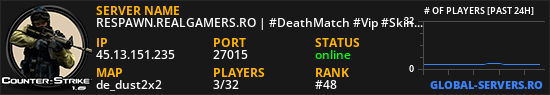 RESPAWN.REALGAMERS.RO | #DeathMatch #Vip #Skins