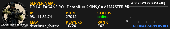 DR.LALEAGANE.RO - DeathRun SKINS,GAMEMASTER,RANK,Timer,Shop,Trail